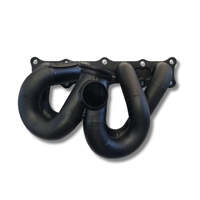 6Boost Exhaust Manifold, Mitsubishi 4B11 Evo x, V-band(Garrett G25/30/35)/45 Single 45mm Wastegate Port