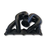 6Boost Exhaust Manifold, Mitsubishi 4B11 Evo x, V-band(Garrett G25/30/35)/45 Single 45mm Wastegate Port