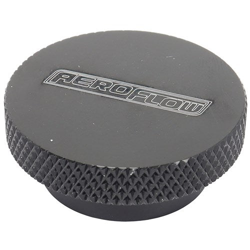Black Billet Air Cleaner Nut 1/4" UNC Low profile with a tall step down to suit Full Flow Air Cleaner Lid