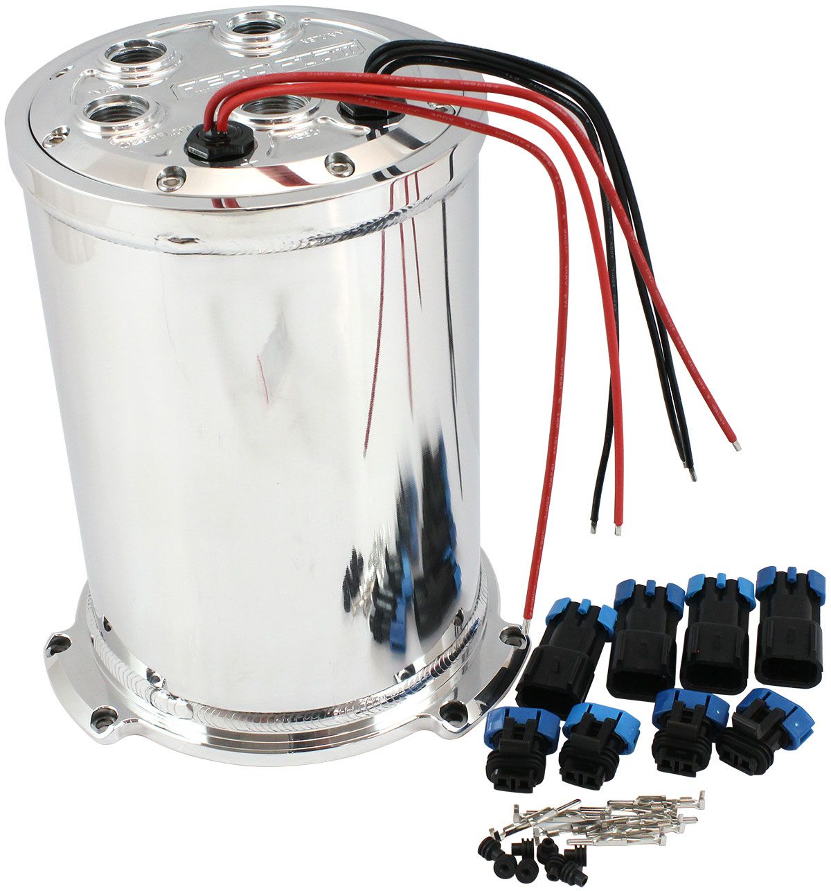 Triple EFI Pump Compact Surge Tank 7 Liter (1.85 Gal), -10 ORB Outlet With -8 ORB Return