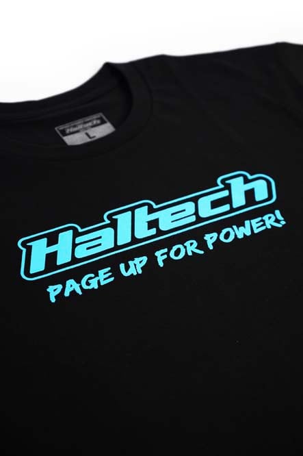 Haltech "Classic" T-Shirt Black with Blue Logo