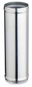 Raceworks Polished Aluminium Tube 2.50in Straight 200mm Long With Rolled Ends