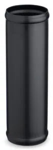 Raceworks Black Aluminium Tube 2.50in Straight 100mm Long With Rolled Ends