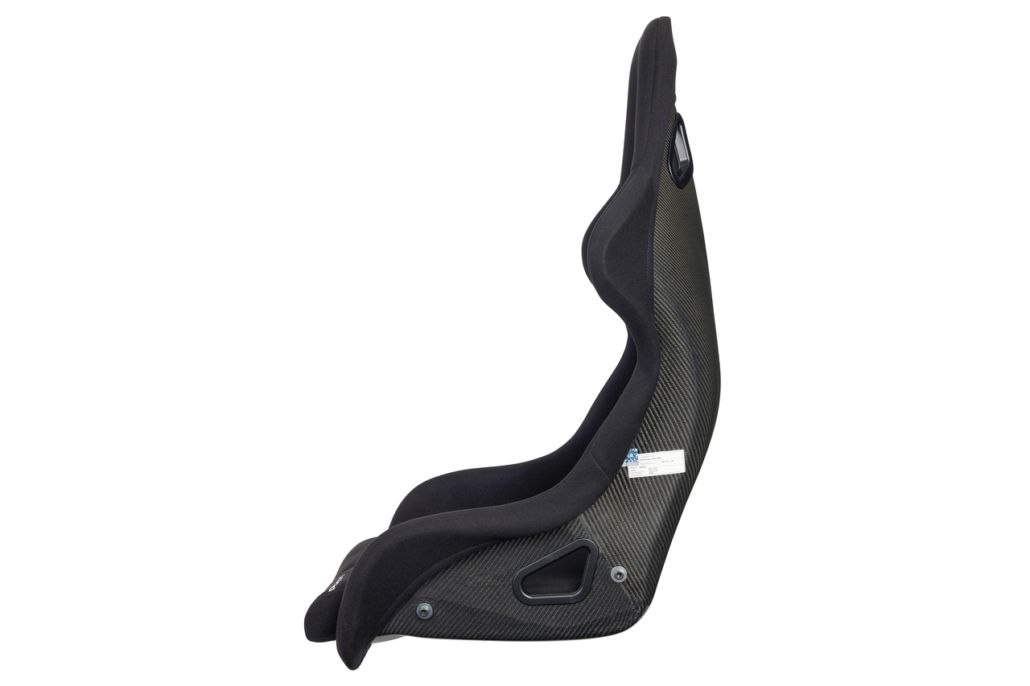 Raceworks Fibreglass Race Seat With Wings Cloth FIA Approved – Black