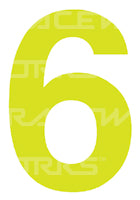 15CM Day Glo Motorsport Australia Approved Numbers