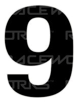 15CM Day Glo Motorsport Australia Approved Numbers