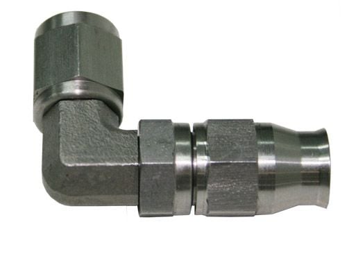90° Stainless Steel Hose End -3AN -3AN to -3 PTFE Hose