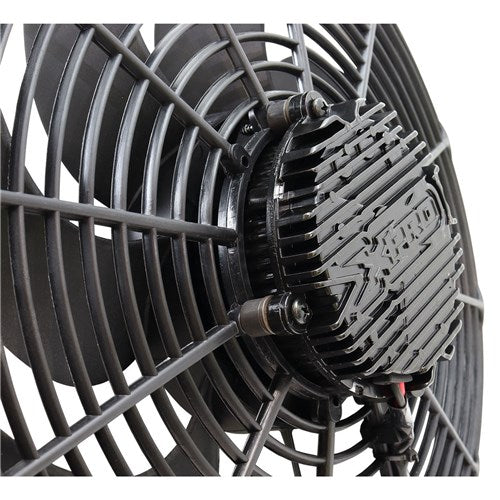 Aeroflow 12" Brushless Electric Fan, Pusher Type with Curved Blades 2000 CFM Rating. Non Reversable