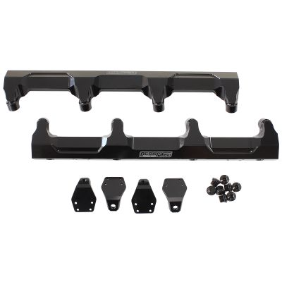 GM Supercharged LSA Billet EFI Fuel Rails - Suit 14mm Short Length Fuel Injectors, -8ORB Ports