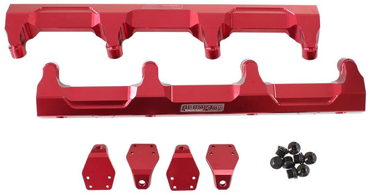 GM Supercharged LSA Billet EFI Fuel Rails - Suit 14mm Short Length Fuel Injectors, -8ORB Ports