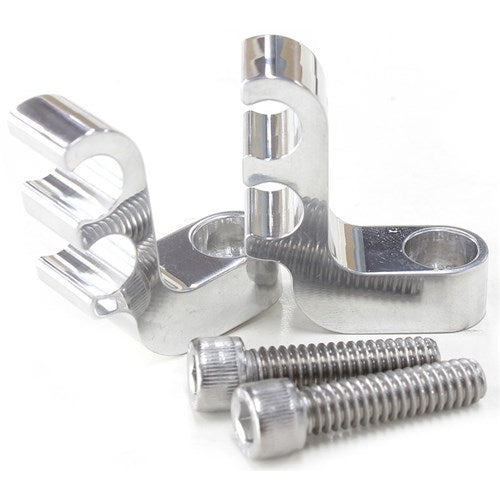 Ignition Lead Separator - Polished (Pair) Holds x2 Leads, Mounts to Valve Covers 1/4" Bolt Product Code: AF64-9702