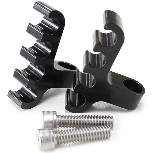 Ignition Lead Separator - Polished (Pair) Holds x 4 Leads, Mounts to Valve Covers 1/4" Bolt Product Code: AF64-9704