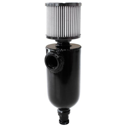 Universal Breather Tank - Black Single -12 ORB Port & Stainless Steel Breather