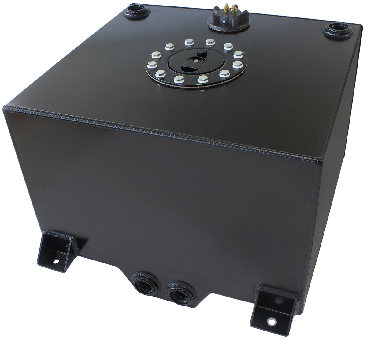 Aluminium 15 Gallon (57L) Fuel Cell with Cavity/Sump & Fuel Sender (Black)