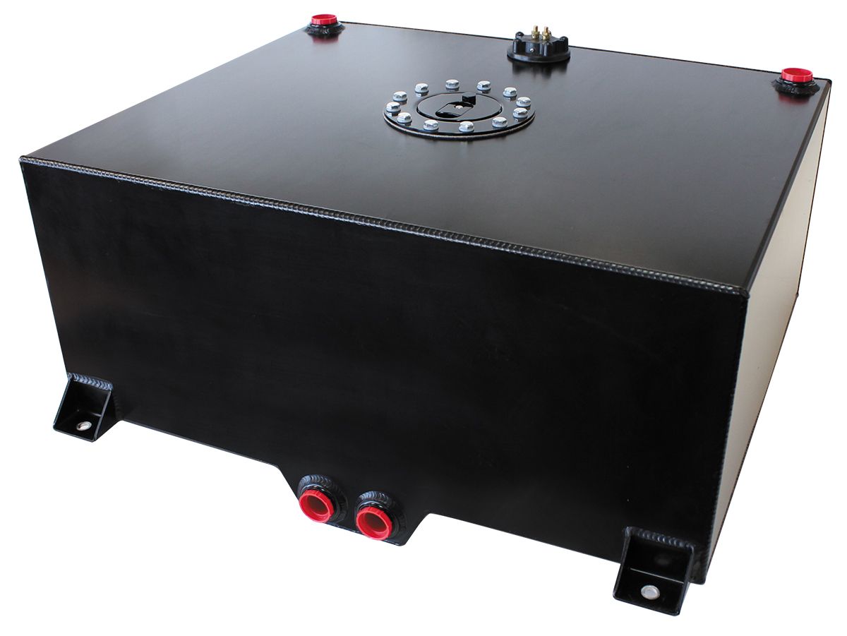 Aluminium 20 Gallon (76L) Fuel Cell with Cavity/Sump & Fuel Sender (Black)