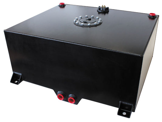 Aluminium 20 Gallon (76L) Fuel Cell with Cavity/Sump & Fuel Sender (Black)