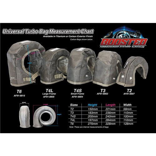 T4 Titanium Turbo Bag / Blanket Suit GT42 Frame Turbochargers with T4 Flange