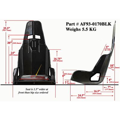 Pro Street Drag 16" Aluminium Race Seat