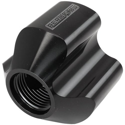 Aeroflow 4 Port Inline Distribution Block - Blue Finish 3 x -8 ORB Ports, 1 x -10 ORB Port