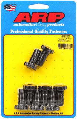 ARP Flywheel Bolts, Pro Series, Chromoly, Black Oxide, 12-Point, 12mm x 1.25 in, For Toyota, 2.0L, 3SGTE, Set of 8