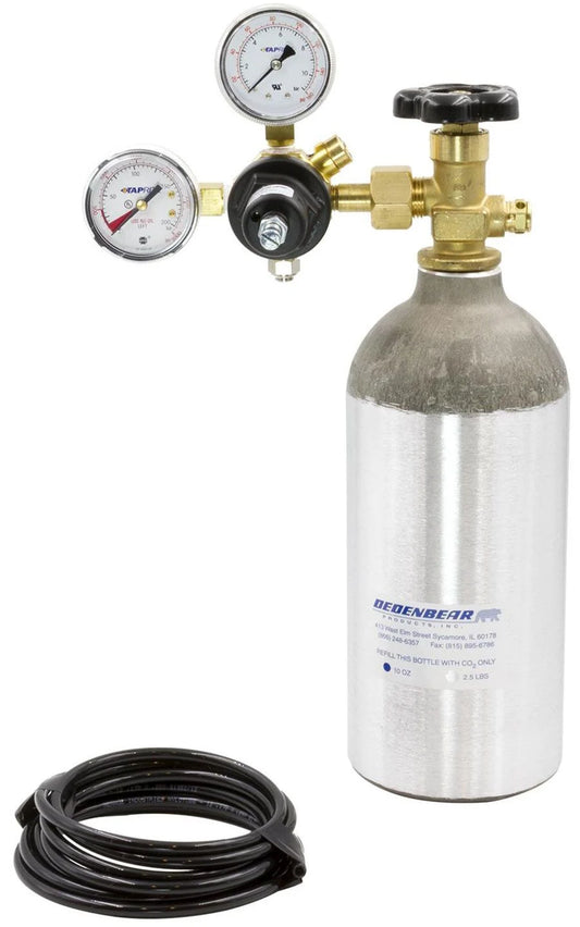 CO2 Bottle Kit Kit Includes: 2.5 lb Bottle, Valve, Regulator & Tubing