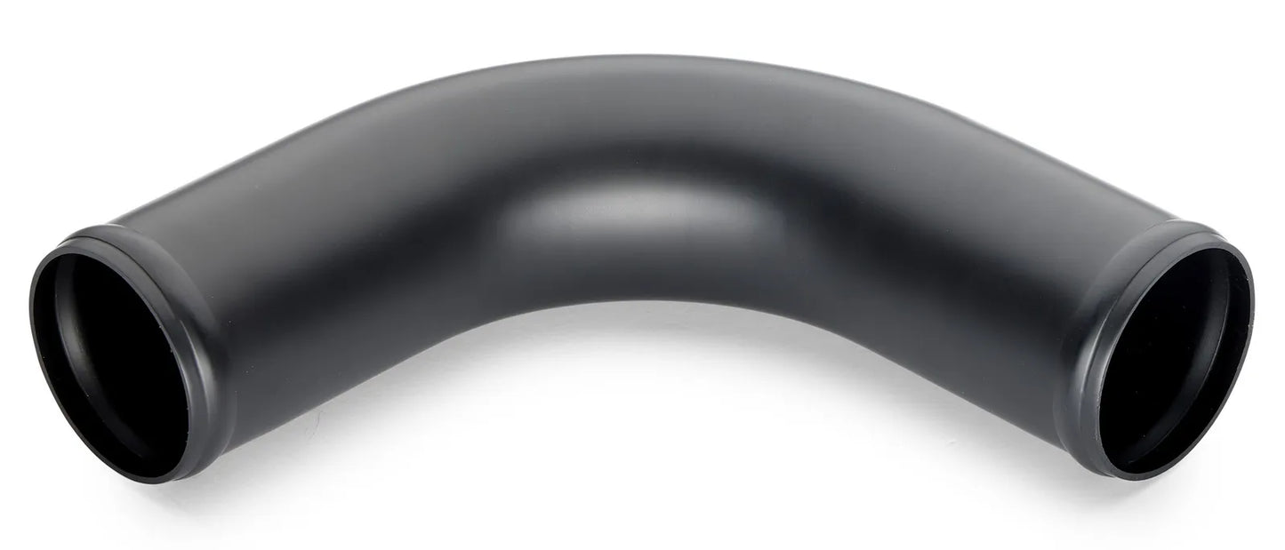 Raceworks Black Aluminium Tube 3.00in 90Deg 2.0mm With Rolled Ends 150mm Legs