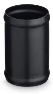 Raceworks Black Aluminium Tube 3.00in Straight 200mm Long With Rolled Ends