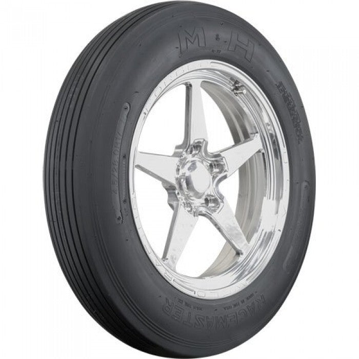 M&H Tyre, Muscle Car Drag Front, 26x4.5-17 Bias Ply, 703 Compound, DOT-Approved, Blackwall, Each