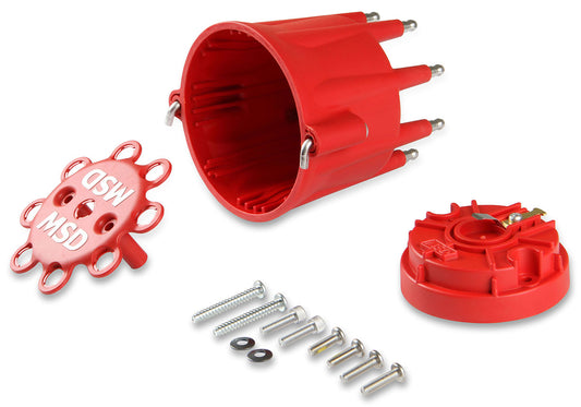 Distributor Cap and Rotor Kit Replacement Cap, Rotor & Retainer, suit MSD Billet Distributors w/GM style cap