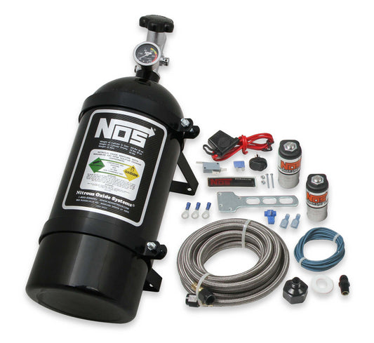 NOS Nitrous System, Powershot Wet Basic Kit w/o injector plate, blk 10lb bottle