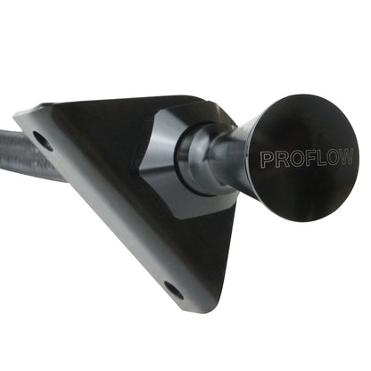Proflow Transmission Dipstick, Braided Stainless Black , Billet Handle, Firewall Mount For Chevrolet, 700R4