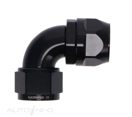 Raceworks 200/220 Series Teflon Braid Hose Ends - 90 Degree