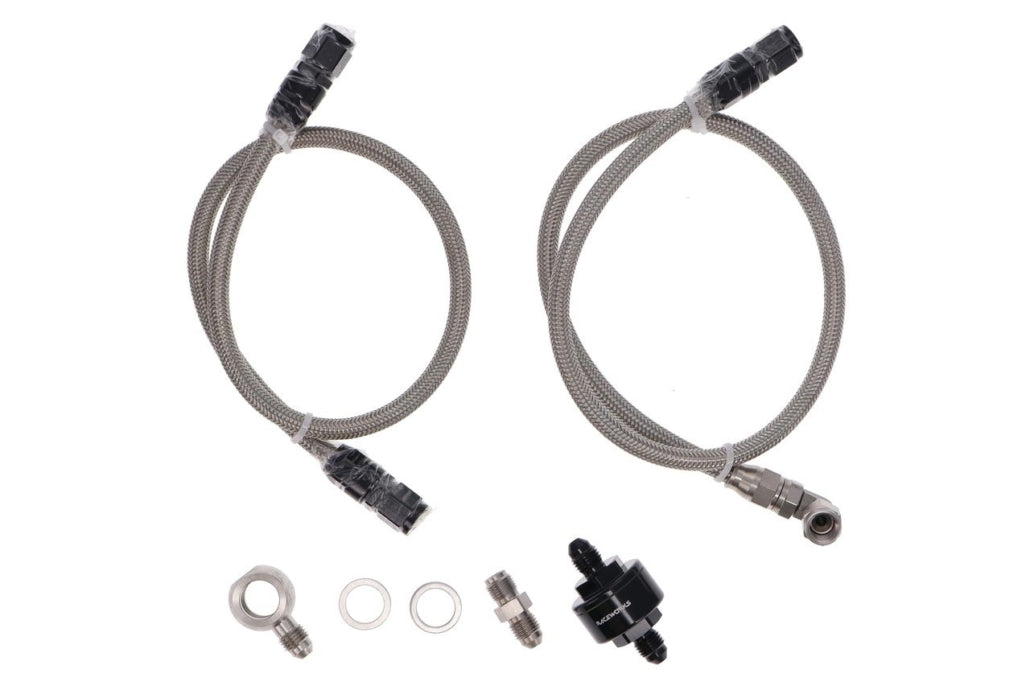 Raceworks Braided Oil Feed Line BA BF Falcon Barra XR6 Turbo
