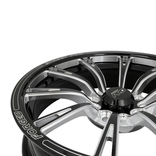 Street Pro 009 Series Forged Wheel, Front 17x4.5'' / 2.25'' Backspace (-13) / 5x4.50" Bolt Circle Ford, Gloss Black Milled. Each