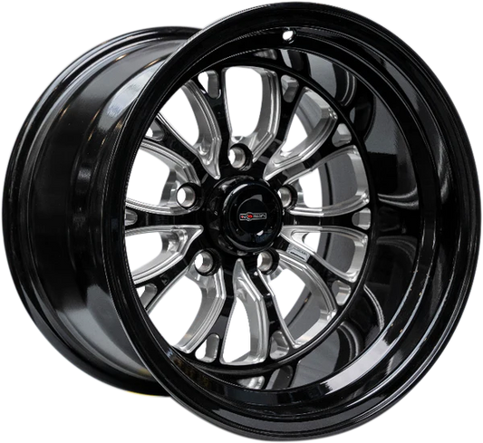 OUTLAW DRAG INTENSITY 15x8 - GLOSS BLACK MILLED 4.5BS