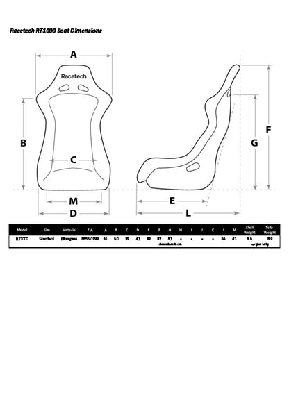 Racetech 1000 Racing Seat