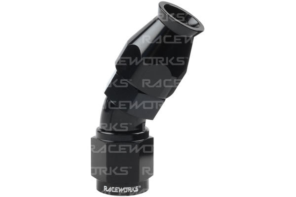 Raceworks 200/220 Series Teflon Braid Hose Ends - 30 Degree