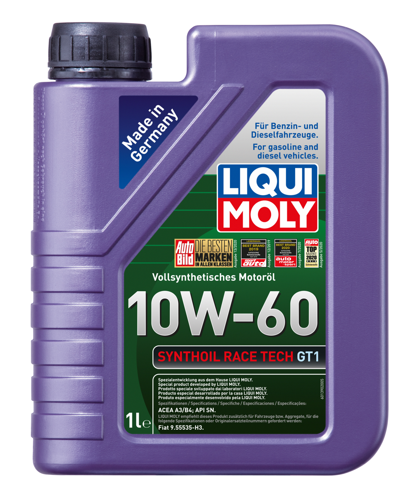 SYNTHOIL RACE TECH GT1 10W-60 1L