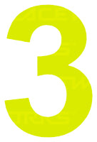 15CM Day Glo Motorsport Australia Approved Numbers