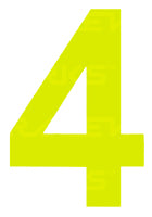 15CM Day Glo Motorsport Australia Approved Numbers