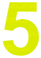 15CM Day Glo Motorsport Australia Approved Numbers