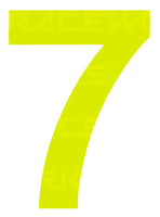 15CM Day Glo Motorsport Australia Approved Numbers
