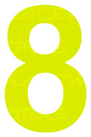 15CM Day Glo Motorsport Australia Approved Numbers