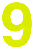 15CM Day Glo Motorsport Australia Approved Numbers