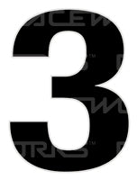 15CM Day Glo Motorsport Australia Approved Numbers