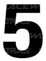 15CM Day Glo Motorsport Australia Approved Numbers