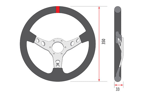 Raceworks Steering Wheels Flat Leather