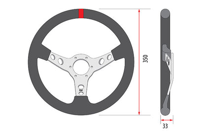 Raceworks Steering Wheels Flat Leather