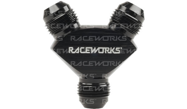 Raceworks AN Flare Y-Blocks – Brisbane Fuel Injection Services