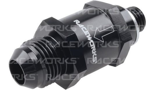 Raceworks Valves - Metric to AN One Way Valve